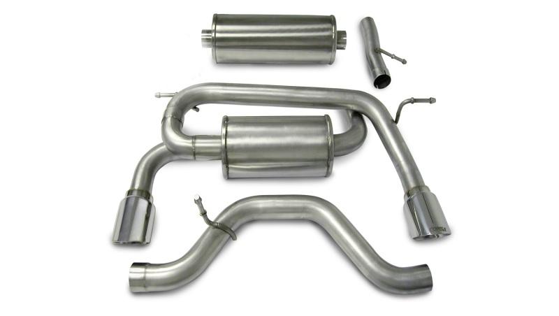 Corsa 06-08 Hummer H3 3.5L Polished Sport Cat-Back Exhaust - Mammoth Racing -