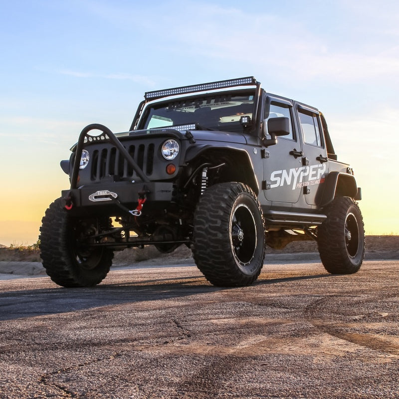 Westin/Snyper 07-17 Jeep Wrangler Unlimited Triple Tube Rock Rail Steps - Textured Black - Mammoth Racing -