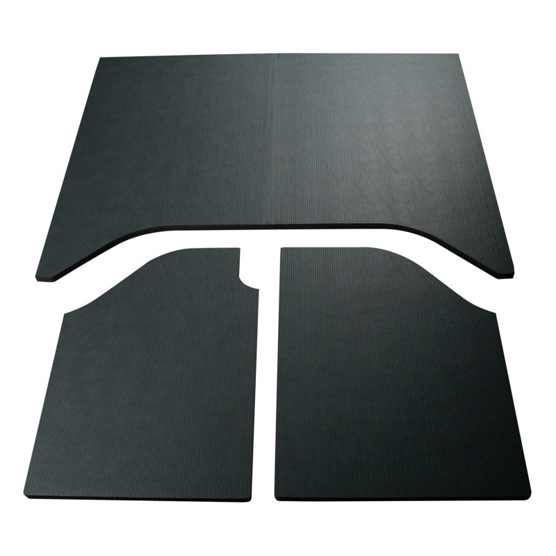 DEI 07-10 Jeep Wrangler JK 2-Door Leather Look Headliner 3-pc - Black - Mammoth Racing -