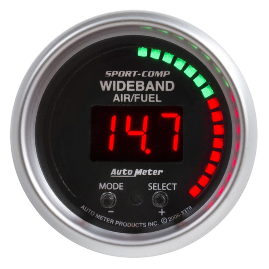 Autometer Sport-Comp 52mm Air/Fuel Ratio Pro Plus Digital w/ Peak & Warning Gauge - My Store