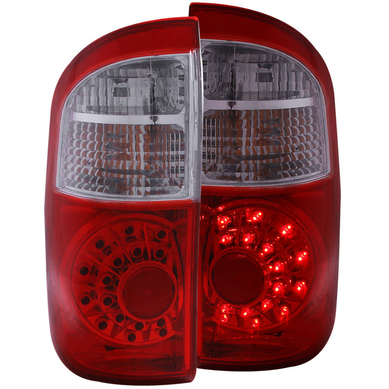 ANZO 2004-2006 Toyota Tundra LED Taillights Red/Clear - Mammoth Racing -
