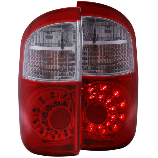 ANZO 2004-2006 Toyota Tundra LED Taillights Red/Clear - Mammoth Racing -