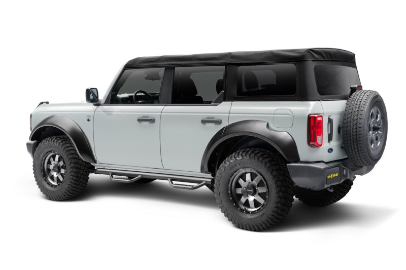 N-Fab 21-22 Ford Bronco 2 Door SRW Nerf Step - Wheel 2 Wheel - 3in - Gloss Black - Mammoth Racing -
