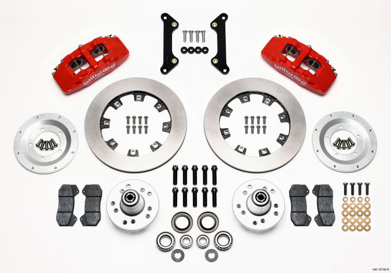 Wilwood Dynapro 6 Front Hub Kit 12.19in Red 70-78 Camaro - Mammoth Racing -
