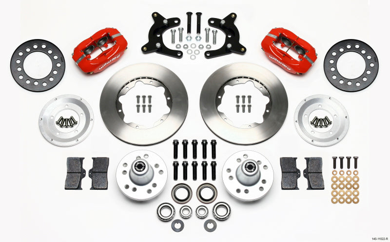 Wilwood Forged Dynalite Front Kit 11.00in Red 62-72 CDP A Body - 9in Drum - Mammoth Racing -