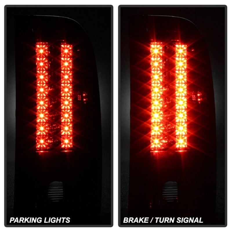 Spyder Chevy Silverado 07-13 LED Tail Lights Red Smoke ALT-YD-CS07-LED-RS - Mammoth Racing -