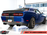 AWE Tuning 2017+ Challenger 5.7 Touring Edition Exhaust - Non-Resonated - Diamond Black Quad Tips - Mammoth Racing -