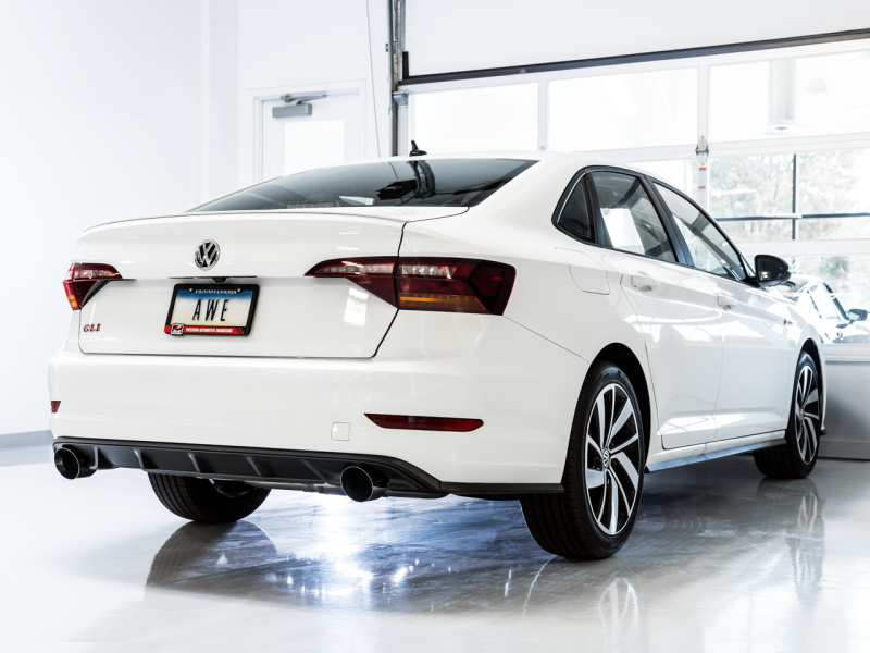 AWE Tuning 18-21 Volkswagen Jetta GLI Mk7 Touring Exhaust - Diamond Black Tips (Fits High-Flow DP) - Mammoth Racing -