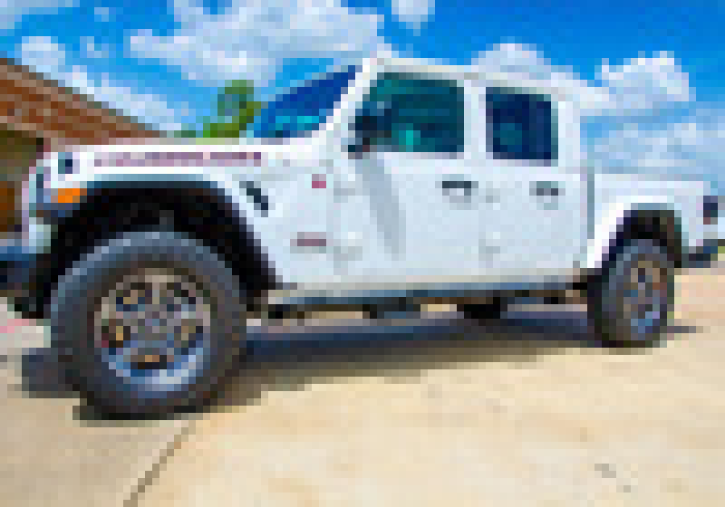 N-Fab RKR Step System 2019 Jeep Wrangler JT 4 Door Truck Full Length - Tex. Black - 1.75in - Mammoth Racing -