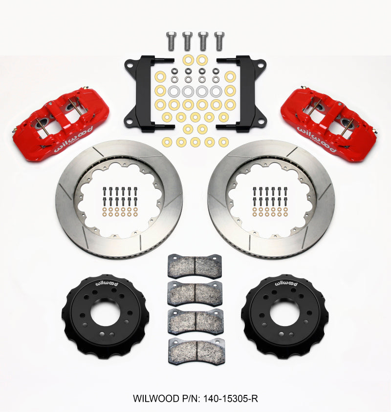 Wilwood Aero6 Front Hat Kit 14.00 Red 63-87 C10 w/ Wilwood Pro Spindles - My Store