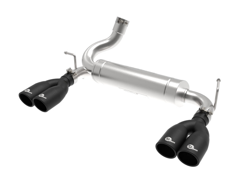 aFe Vulcan Series 2.5in 304 SS Axle-Back Exhaust Black 07-18 Jeep Wrangler (JK) V6-3.6/3.8L - Mammoth Racing -