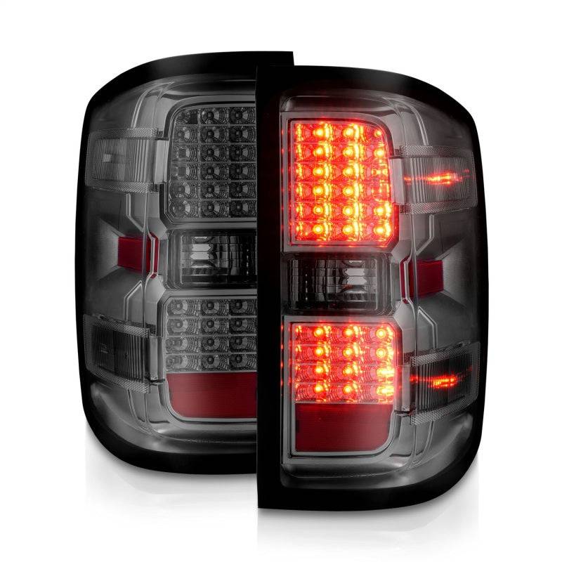 ANZO 15-19 Chevy Silverado 2500HD/3500HD (Halgn Only) LED Tail Lights w/Smoke Light Bar & Clear Lens - My Store