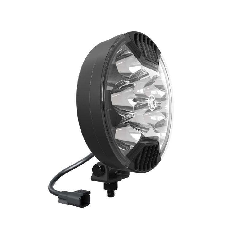 KC HiLiTES SlimLite 6in. LED Light 50w Spot Beam (Pair Pack System) - Black - Mammoth Racing -