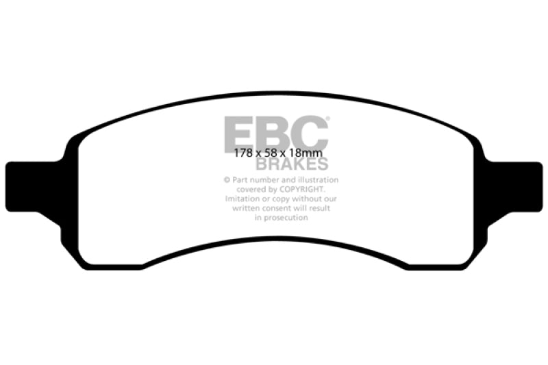 EBC 07+ Buick Enclave 3.6 Yellowstuff Front Brake Pads - My Store