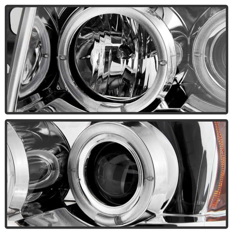 Spyder Nissan Titan 04-14/Armada 04-07 Projector Headlights LED Halo LED Chrm PRO-YD-NTI04-HL-C - Mammoth Racing -