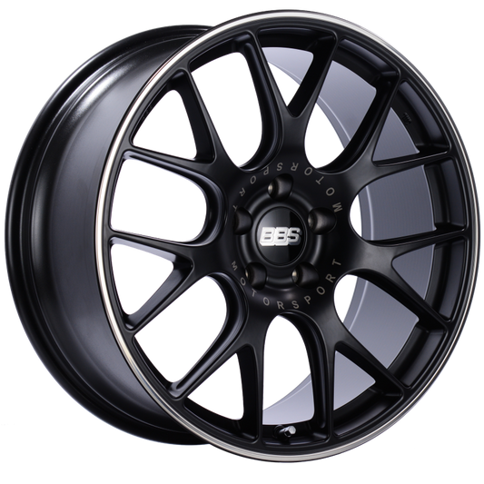BBS CH-R 20x9 5x120 ET29 Satin Black Polished Rim Protector Wheel -82mm PFS/Clip Required - Mammoth Racing -