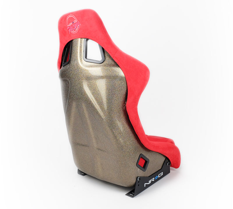 NRG FRP Bucket Seat ULTRA Edition - Large (Red Alcantara/Gold Glitter Back) - My Store