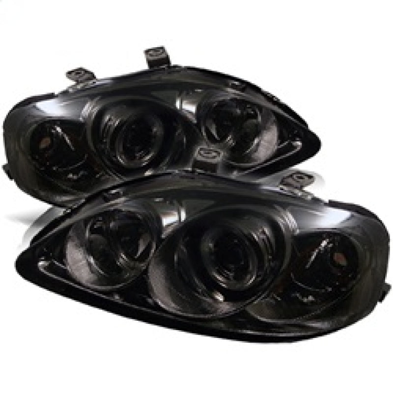 Spyder Honda Civic 99-00 Projector Headlights LED Halo Smoke High H1 Low H1 PRO-YD-HC99-AM-SMC - Mammoth Racing -