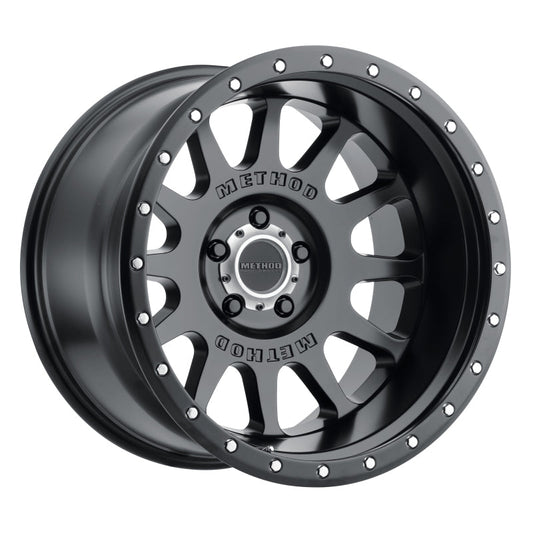 Method Mr605 NV 20x9 -12mm Offset 5x5 71.5mm CB Matte Black Wheel - Mammoth Racing -