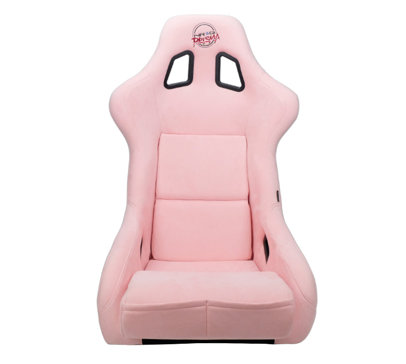 NRG FRP Bucket Seat PRISMA Edition W/ pearlized Back Pink Alcantara - Large - My Store
