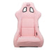 NRG FRP Bucket Seat PRISMA Edition W/ pearlized Back Pink Alcantara - Large - My Store