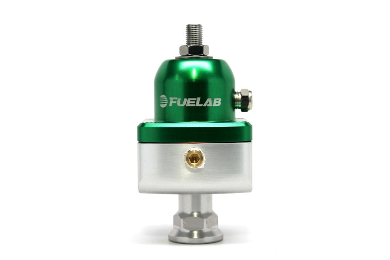 Fuelab 555 High Pressure Adjustable FPR Blocking 25-65 PSI (1) -8AN In (2) -8AN Out - Green - Mammoth Racing -