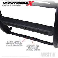 Westin 14-21 Toyota 4Runner (Excl. Limited) Sportsman X Grille Guard - Textured Black - Mammoth Racing -
