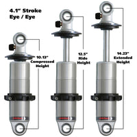 Ridetech HQ Series CoilOver Shock 4.1in Travel 2.5in Coil Eye/Eye Mounting 10.125inx14.225in - Mammoth Racing -