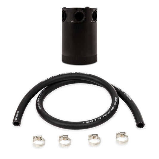 Mishimoto Assembled Universal 3-Port Catch Can Black w/ Hose - Mammoth Racing -