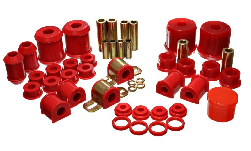 Energy Suspension 00-1/01 Mitsubishi Eclipse FWD Red Hyper-flex Master Bushing Set - Mammoth Racing -