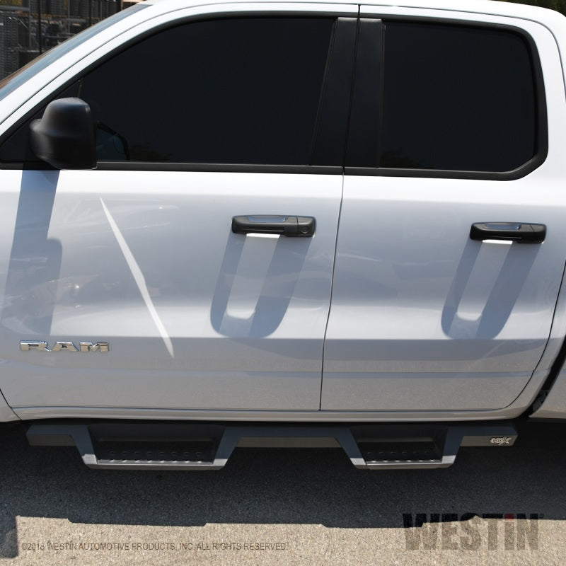 Westin 2019 Ram 1500 Quad Cab Drop Nerf Step Bars - Textured Black - Mammoth Racing -