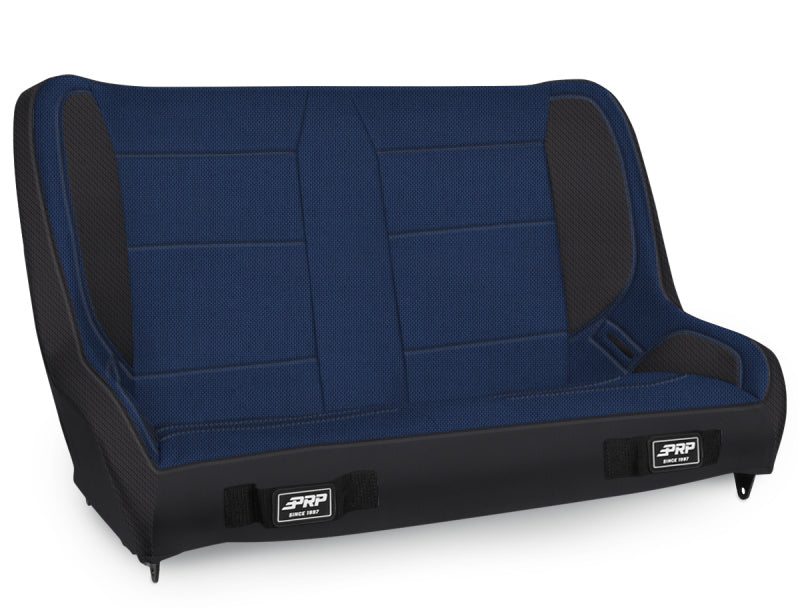 PRP Jeep CJ-7/Wrangler YJ Elite Series Rear Bench- Blue - Mammoth Racing -