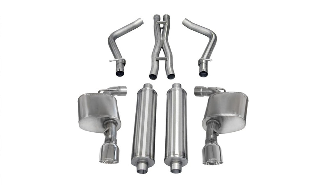 Corsa 11-13 Dodge Challenger SRT-8 6.4L V8 Manual Polished Xtreme Cat-Back Exhaust - Mammoth Racing -