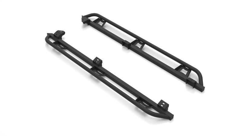 N-Fab Trail Slider Steps 16-20 Toyota Tacoma Crew Cab All Beds - SRW - Textured Black - Mammoth Racing -