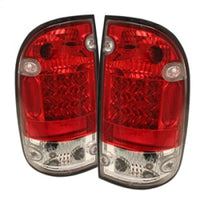 Spyder Toyota Tacoma 95-00 LED Tail Lights Red Clear ALT-YD-TT95-LED-RC - Mammoth Racing -
