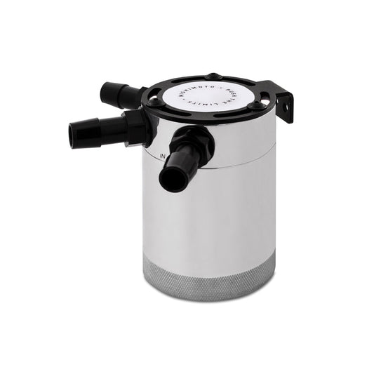 Mishimoto Compact Baffled Oil Catch Can - 3-Port - Polished - Mammoth Racing -