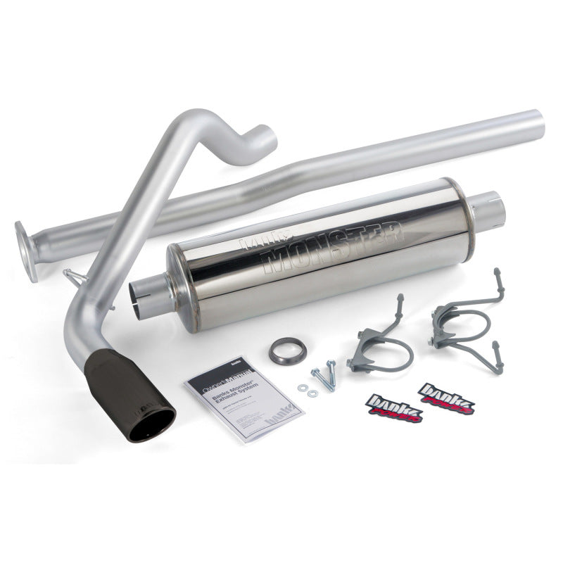 Banks Power 13-14 Toyota Tacoma 4.0L ECLB CCSB/CCLB/DCLB/CCSB Monster Exhaust Sys - SS w/ Black Tip - Mammoth Racing -