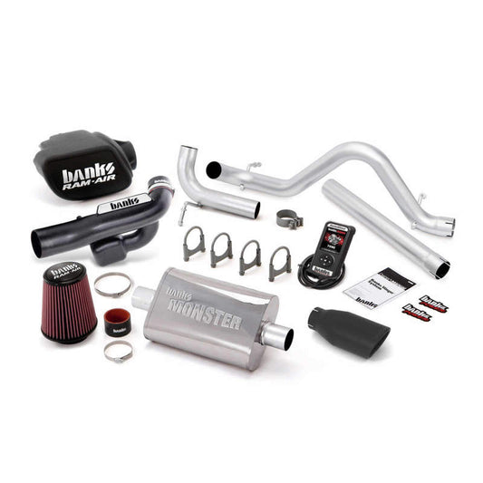 Banks Power 12-14 Jeep 3.6L Wrangler - 4dr Stinger Sys w/ AutoMind - SS Single Exhaust w/ Black Tip - Mammoth Racing -