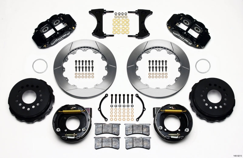 Wilwood Narrow Superlite 4R Rear P-Brk Kit 12.88in Chevy 12 Bolt w/ C-Clips - My Store
