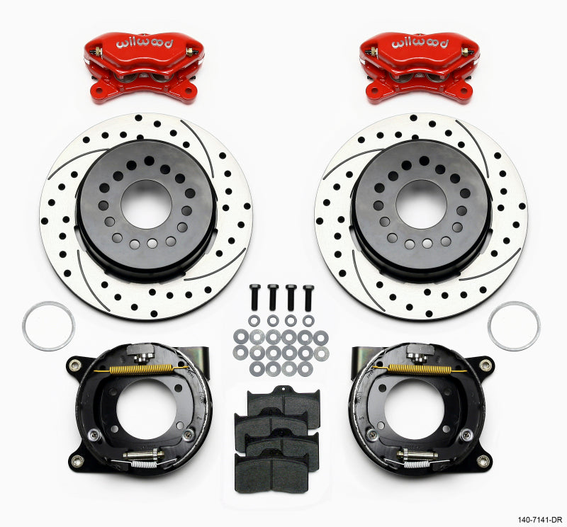 Wilwood Forged Dynalite P/S P-B Kit Drilled-Red Chevy 12 Bolt w/ C-Clips - My Store