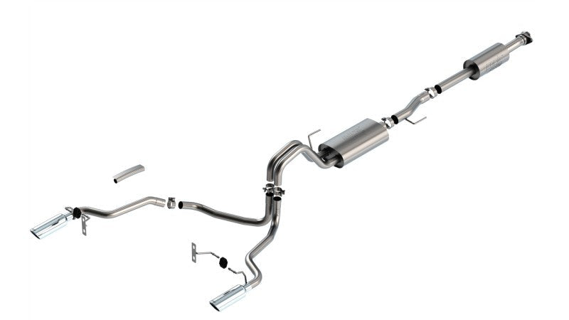 Borla F-150 2021 3.3L CC SB EC STB XL/XLT/Lariat/KR/Plnm/LTD 3/2.25 SRE Cat-Back ATAK Chrome Tips - Mammoth Racing -