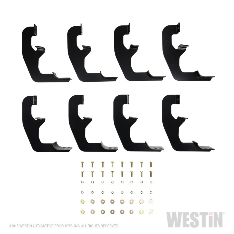Westin 2019 Chevrolet Silverado/Sierra 1500 Double/CC Premier Oval Nerf Step Bar Mount Kit - Black - Mammoth Racing -
