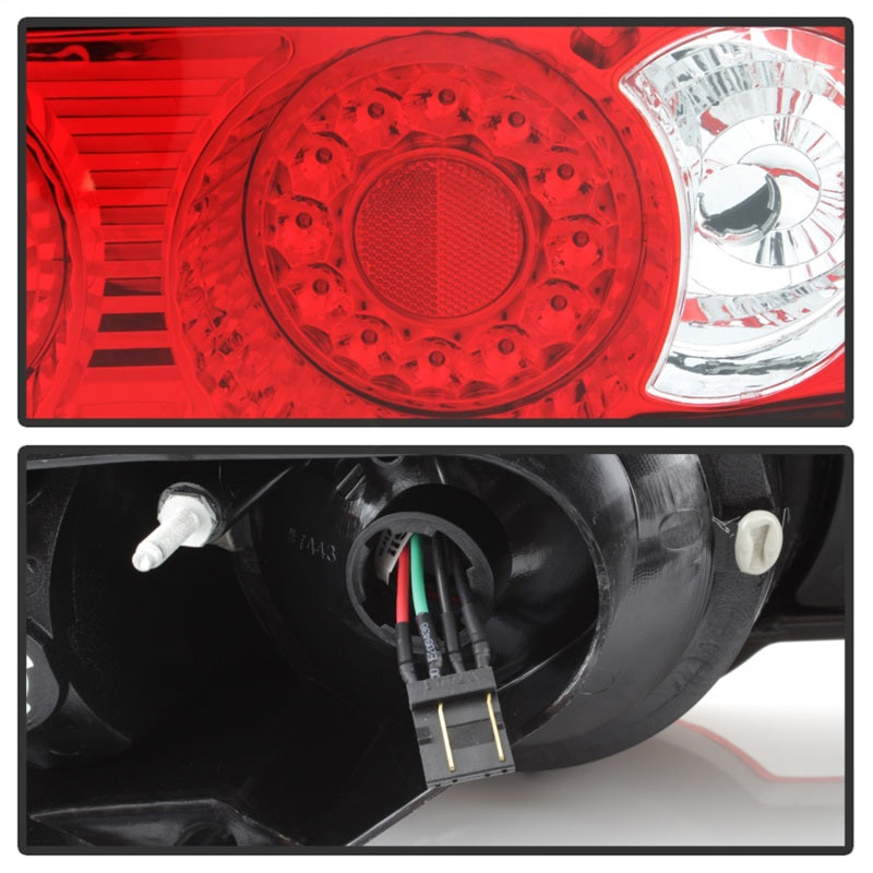 Spyder Acura RSX 02-04 LED Tail Lights Red Clear ALT-YD-ARSX02-LED-RC - Mammoth Racing -