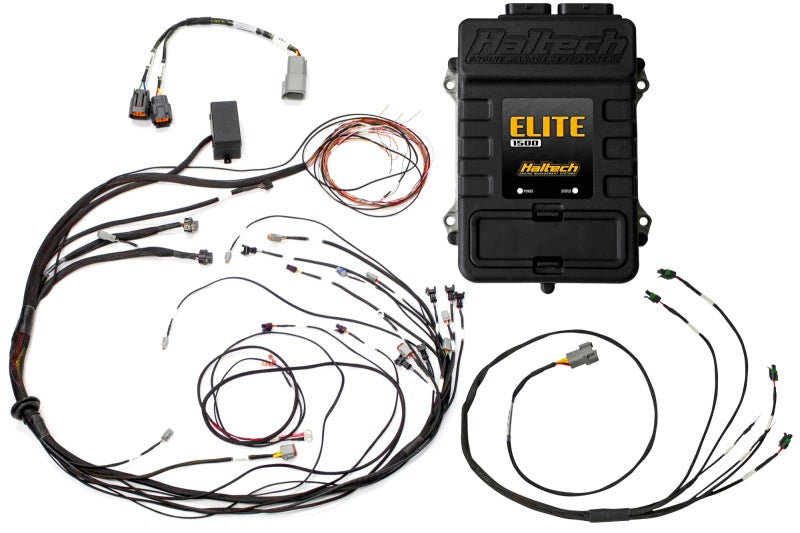 Haltech Elite 1500 Terminated Harness ECU Kit w/ Square EV1 Injector Connectors - Mammoth Racing -