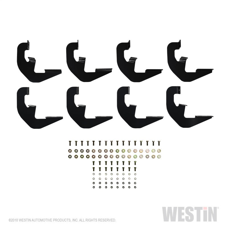 Westin 2019 Chevrolet Silverado/Sierra 1500 Double/CC Non LD Running Board Mount Kit - Black - Mammoth Racing -