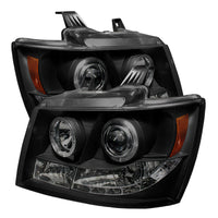 Spyder Chevy Suburban 1500 07-14 Projector Headlights LED Halo LED Blk Smke PRO-YD-CSUB07-HL-BSM - Mammoth Racing -