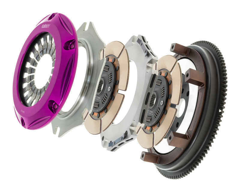 Exedy 1991-1992 Toyota Supra Hyper Twin Cerametallic Clutch Sprung Center Disc Pull Type Cover - Mammoth Racing -