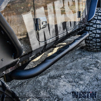 Westin 18-22 Jeep Wrangler JLU 4dr. E-Series 3 Nerf Step Bars - Tex. Blk - Mammoth Racing -