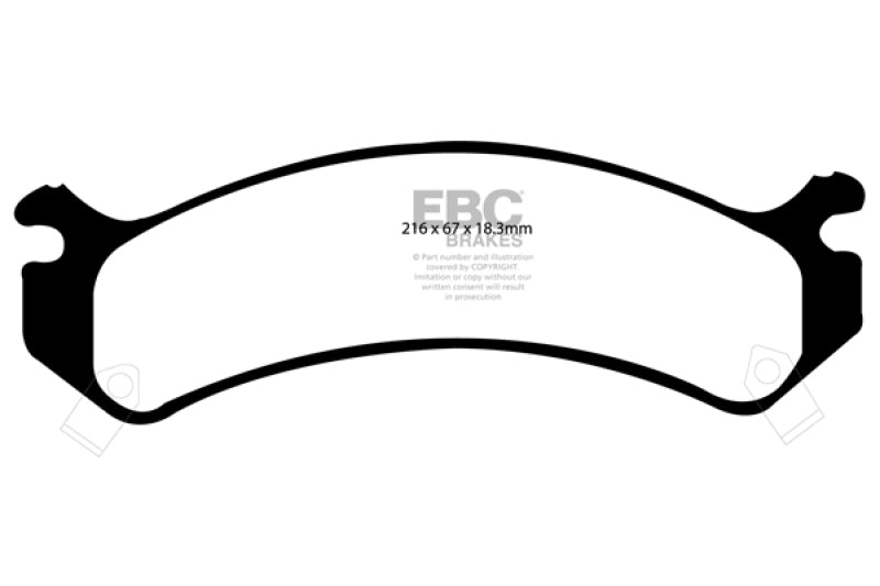 EBC 01-05 Cadillac Deville 4.6 HD Yellowstuff Front Brake Pads - My Store