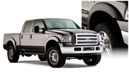 Bushwacker 99-07 Ford F-250 Super Duty Styleside Extend-A-Fender Style Flares 4pc - Black - Mammoth Racing -